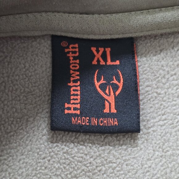 Huntworth Jacket Mens XL Camo Oak Tree Full Zip LS Pockets Fleece Inside Hunting - Picture 3 of 16